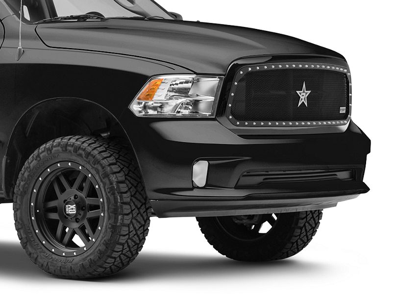 Black NDX Series Upper Replacement Grille 13-19 Ram 1500 - Click Image to Close